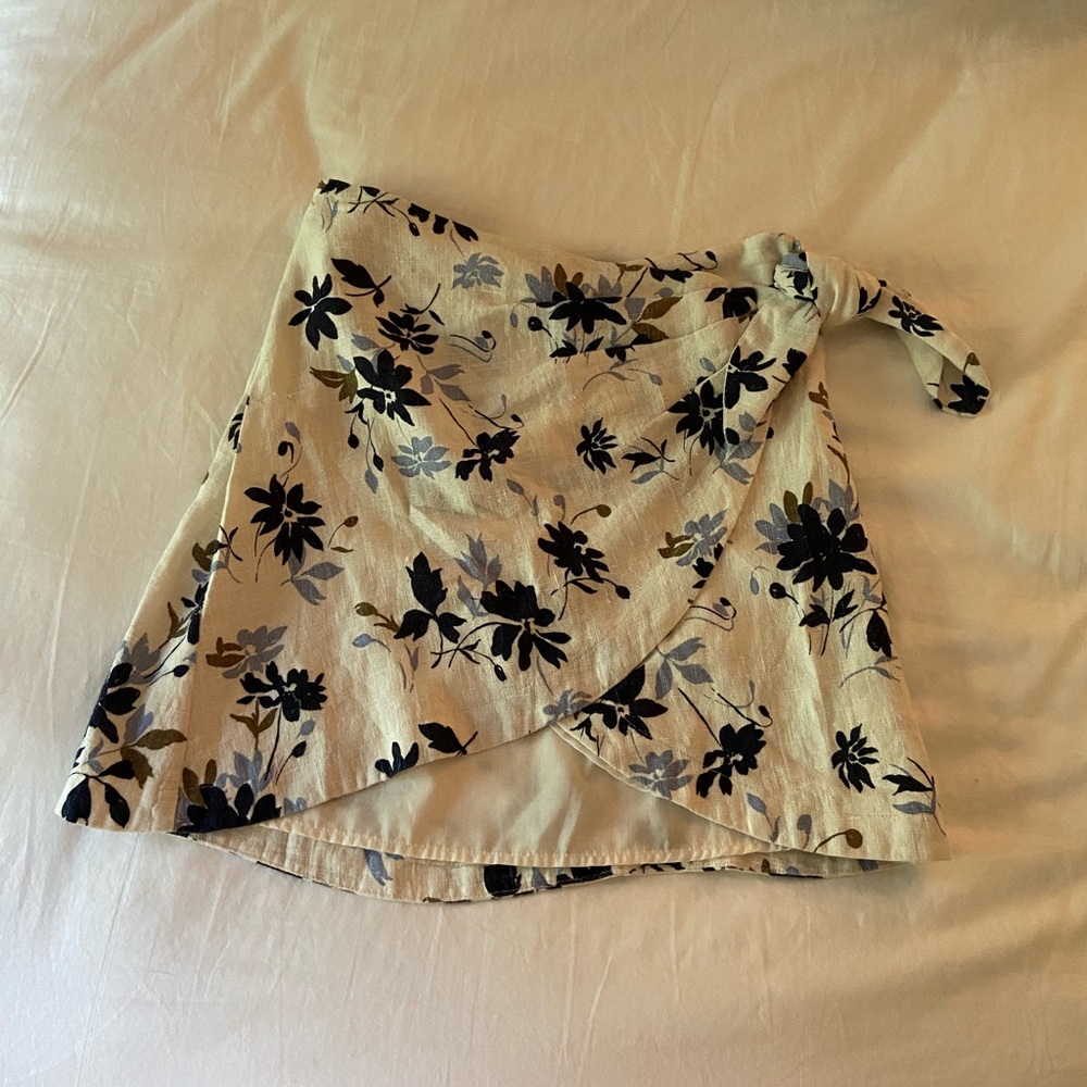 Free People Floral Mini Skirt
